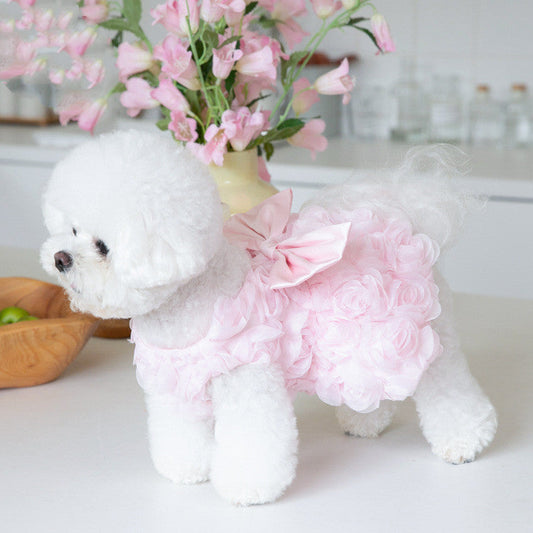 KFX-9556157 Fashionable Pet Clothing for Dogs and Cats in Pink and Champagne – Multiple Sizes Available