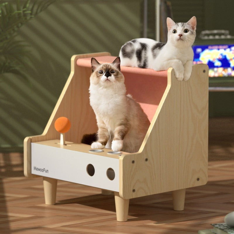 KFX-9557821 All-Season Large Space Cat Scratch Nest - Pure Cotton Canvas, Solid Wood, Various Colors