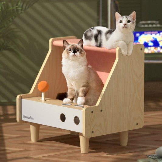 KFX-9557821 All-Season Large Space Cat Scratch Nest - Pure Cotton Canvas, Solid Wood, Various Colors