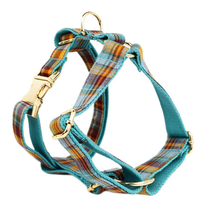 KFX-9559229 Velvet Fabric Dog Collar Set with Leash, Bow, Flower, Vest, and Poop Bag