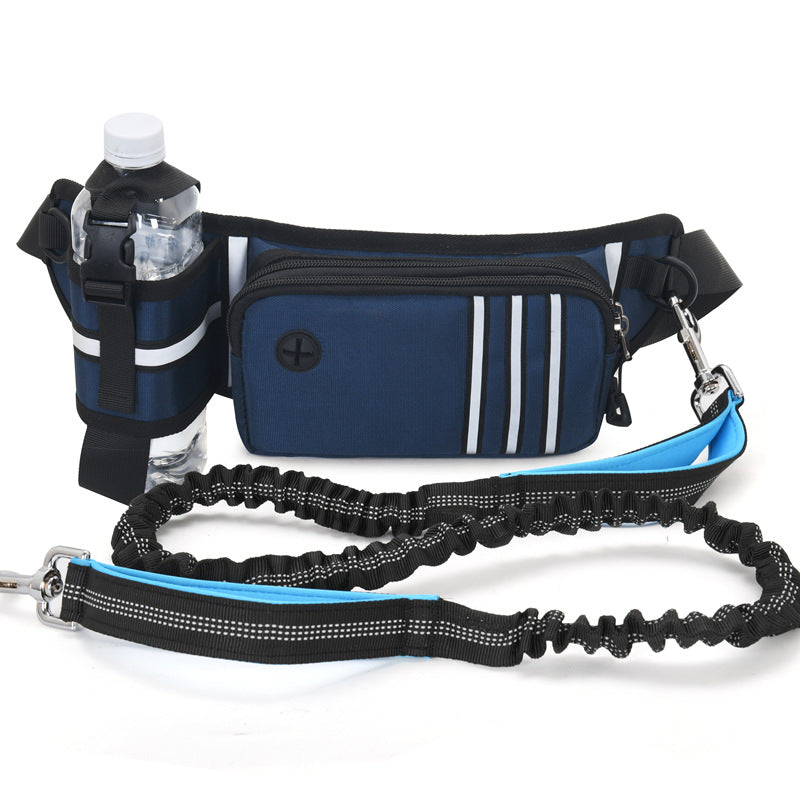 KFX-9559997 Outdoor Sports Waist Bag with Dog Leash and Garbage Bags - Waterproof, Breathable, Wear-Resistant