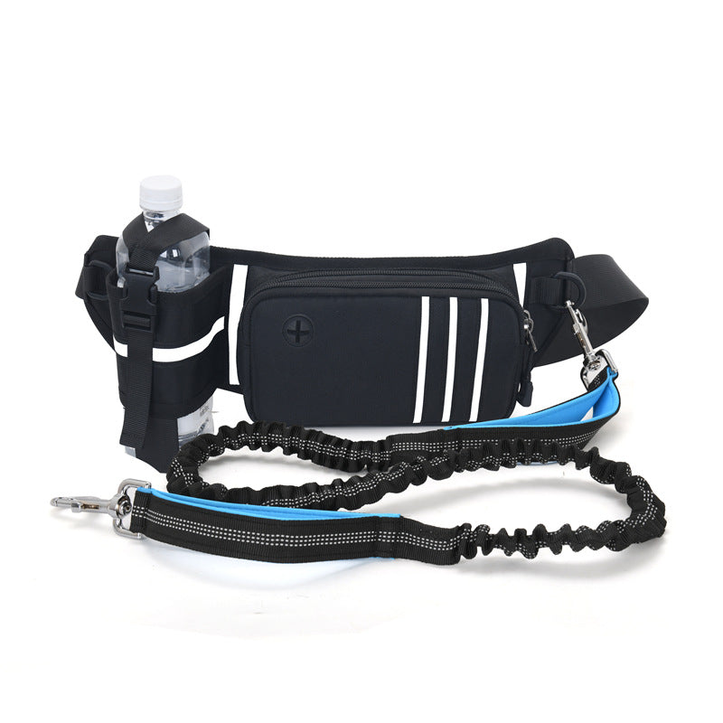 KFX-9559997 Outdoor Sports Waist Bag with Dog Leash and Garbage Bags - Waterproof, Breathable, Wear-Resistant