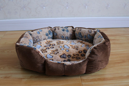 KFX-9561789 Octagonal Lamb Wool Doghouse for Cozy Pet Comfort