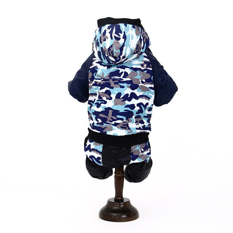 KFX-9562173 Camouflage Hooded Pet Clothing for Autumn and Winter - Available in Multiple Sizes