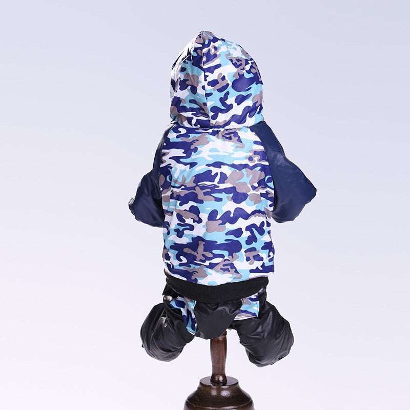 KFX-9562173 Camouflage Hooded Pet Clothing for Autumn and Winter - Available in Multiple Sizes