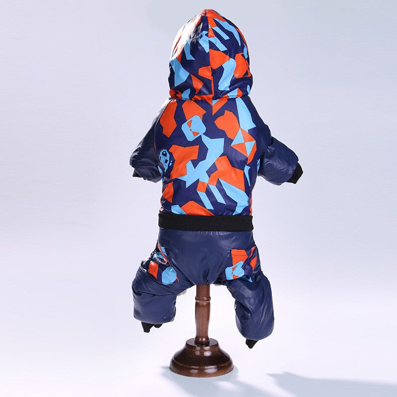 KFX-9562173 Camouflage Hooded Pet Clothing for Autumn and Winter - Available in Multiple Sizes