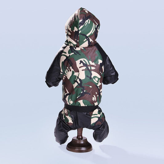 KFX-9562173 Camouflage Hooded Pet Clothing for Autumn and Winter - Available in Multiple Sizes
