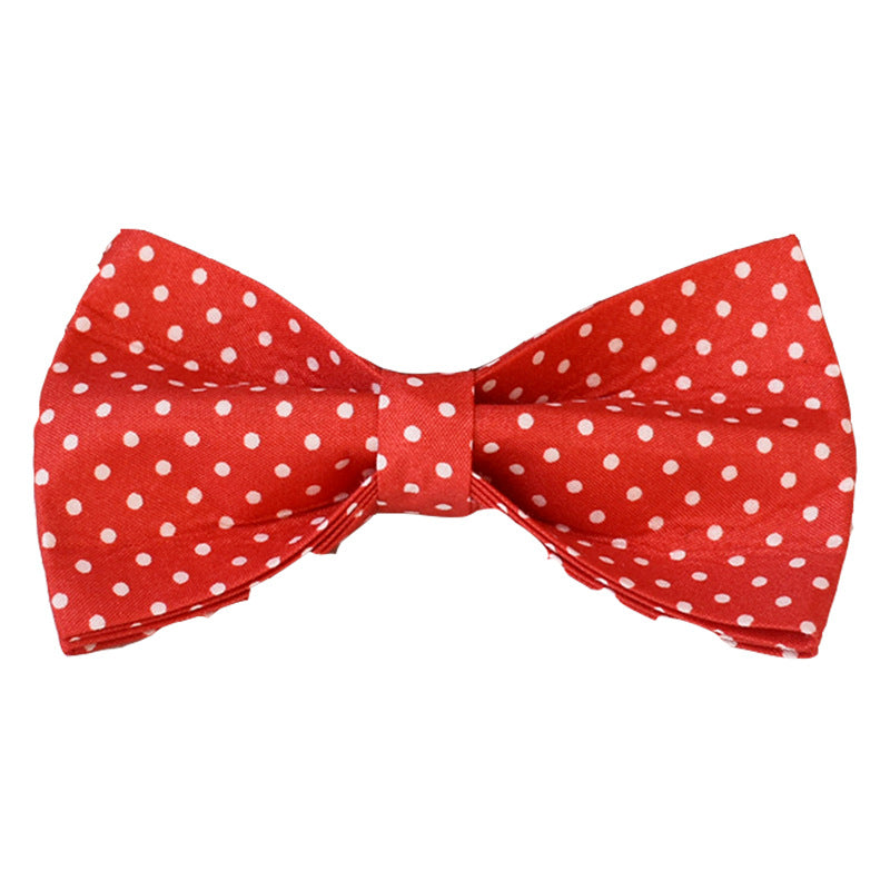 KFX-9563325 Adjustable Red Dot Dog Collar and Leash Set, Handmade, Multiple Sizes Available