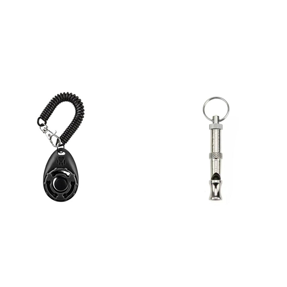 KFX-9564349 Interactive Dog Training Accessories Set with Clicker, Whistle, Frisbees, and Balls