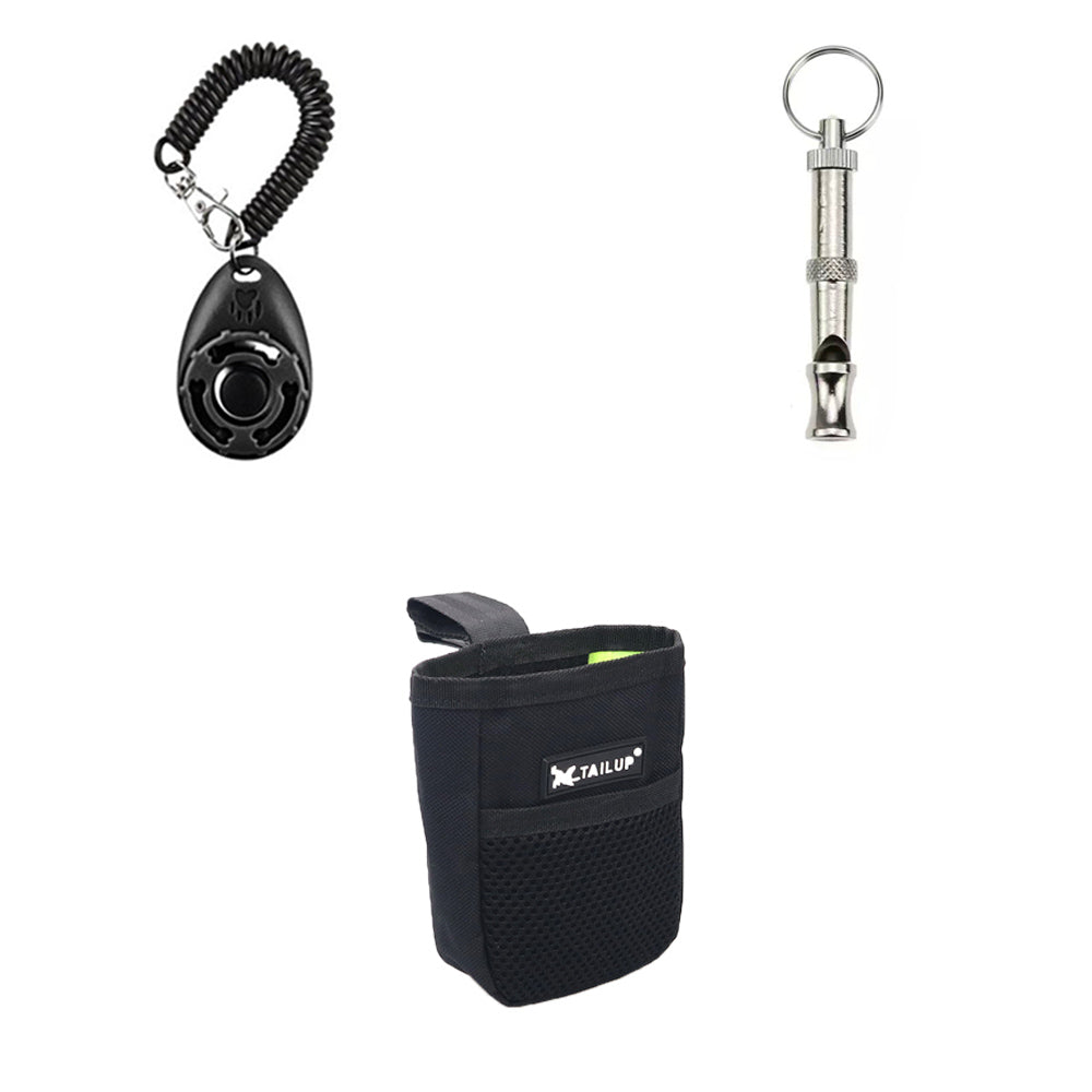 KFX-9564349 Interactive Dog Training Accessories Set with Clicker, Whistle, Frisbees, and Balls