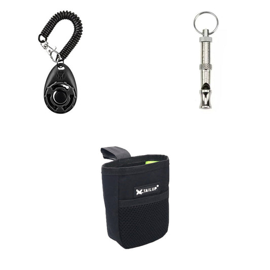 KFX-9564349 Interactive Dog Training Accessories Set with Clicker, Whistle, Frisbees, and Balls
