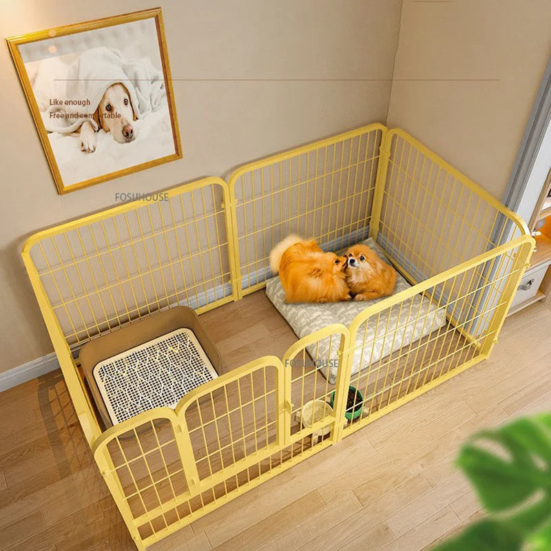 KFX-9565117 Wrought Iron Pet Fence for Small to Medium Dogs – Indoor Isolation Gate and Guardrail for Safety