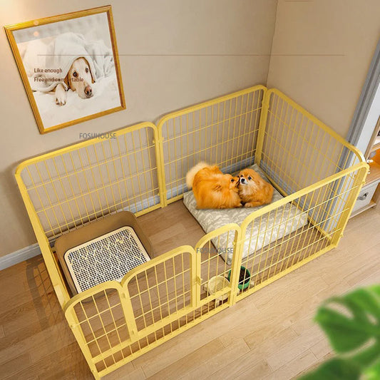 KFX-9565117 Wrought Iron Pet Fence for Small to Medium Dogs – Indoor Isolation Gate and Guardrail for Safety