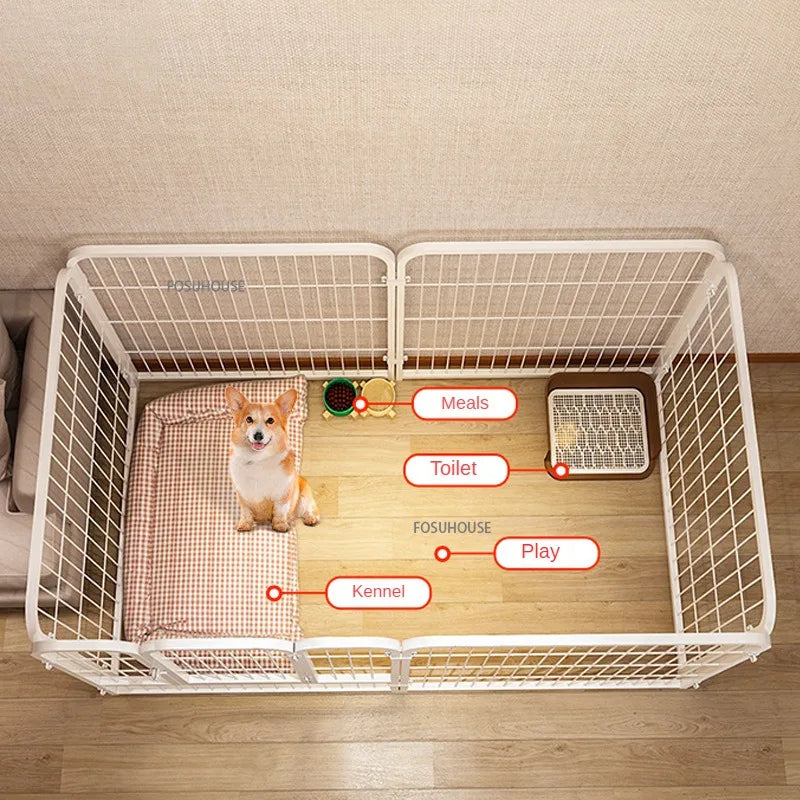 KFX-9565117 Wrought Iron Pet Fence for Small to Medium Dogs – Indoor Isolation Gate and Guardrail for Safety