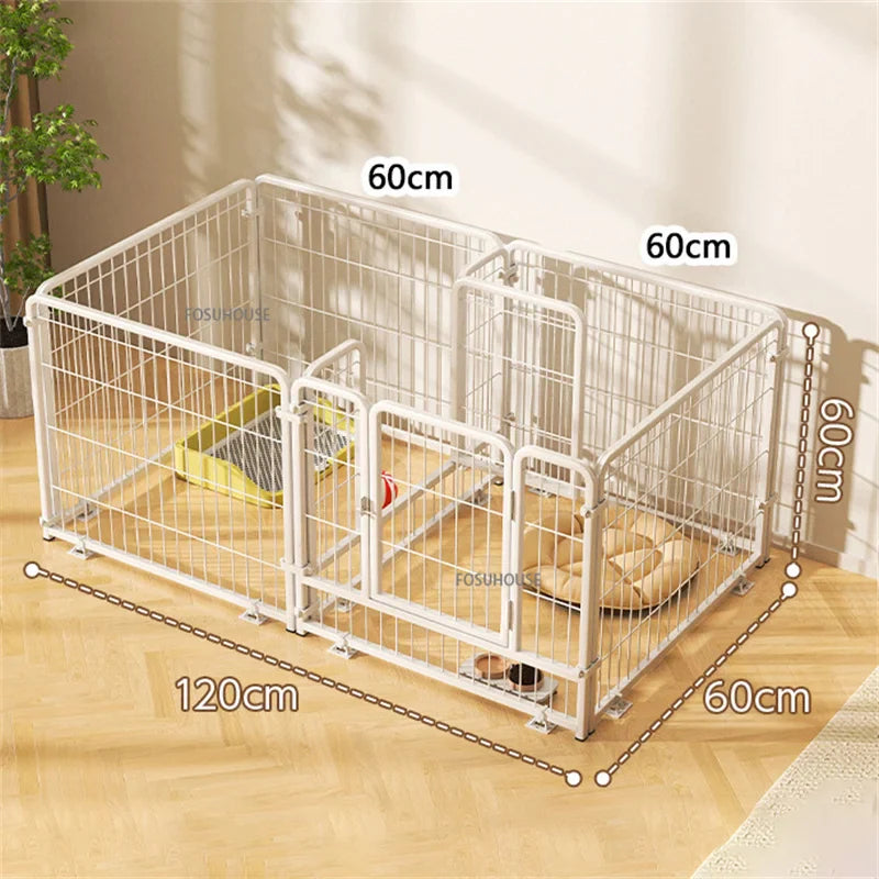 KFX-9565117 Wrought Iron Pet Fence for Small to Medium Dogs – Indoor Isolation Gate and Guardrail for Safety