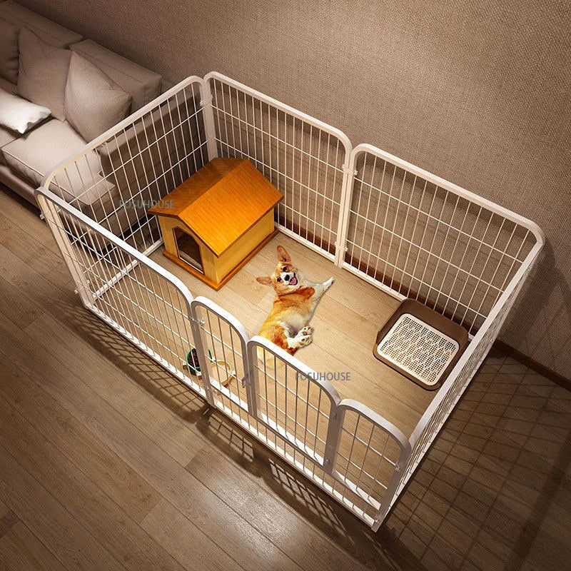 KFX-9565117 Wrought Iron Pet Fence for Small to Medium Dogs – Indoor Isolation Gate and Guardrail for Safety
