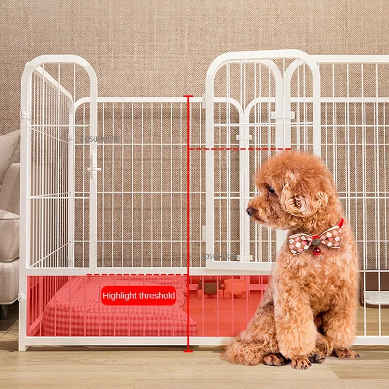 KFX-9565117 Wrought Iron Pet Fence for Small to Medium Dogs – Indoor Isolation Gate and Guardrail for Safety