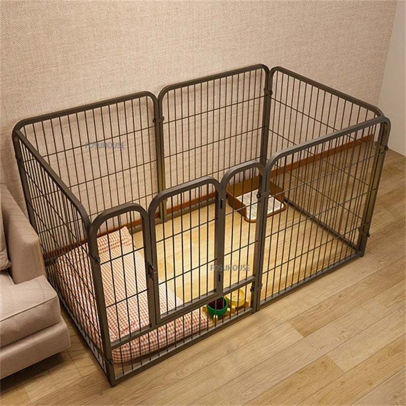 KFX-9565117 Wrought Iron Pet Fence for Small to Medium Dogs – Indoor Isolation Gate and Guardrail for Safety