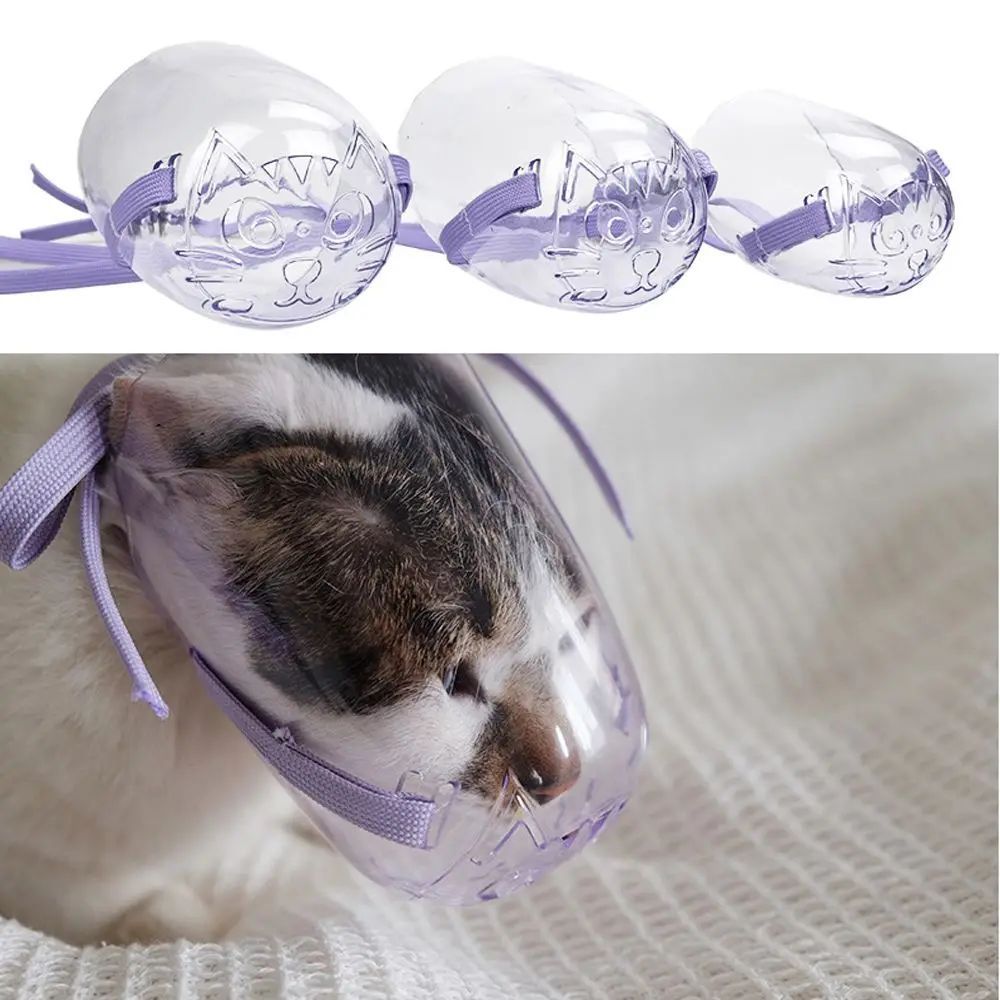 KFX-9566781 Adjustable Cat Muzzle for Grooming and Bathing - Anti-Bite Mouth Cover for Safety