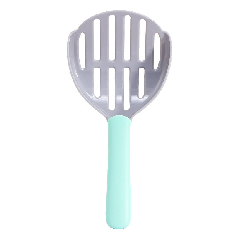 KFX-9567293 Tofu Cat Litter Scoop - Two-Color ABS Plastic Cat Poop Scoop for Easy Pet Cleaning