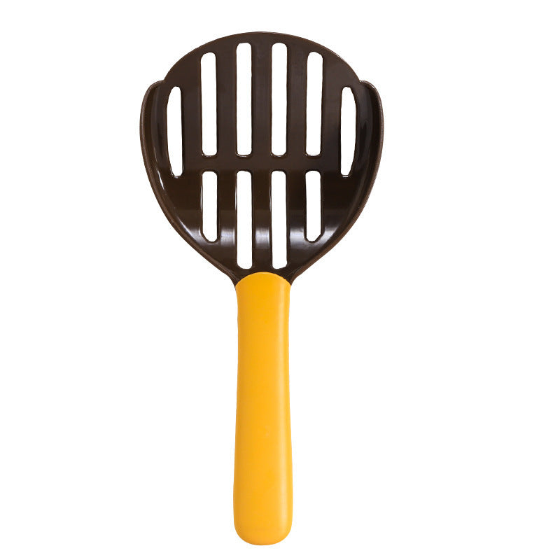 KFX-9567293 Tofu Cat Litter Scoop - Two-Color ABS Plastic Cat Poop Scoop for Easy Pet Cleaning