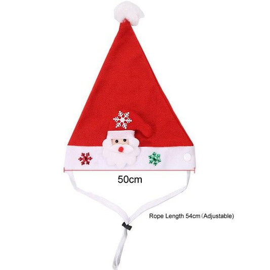 KFX-9568317 Christmas Holiday Hat for Small, Medium, and Large Dogs and Cats - Polyester, Solid Color