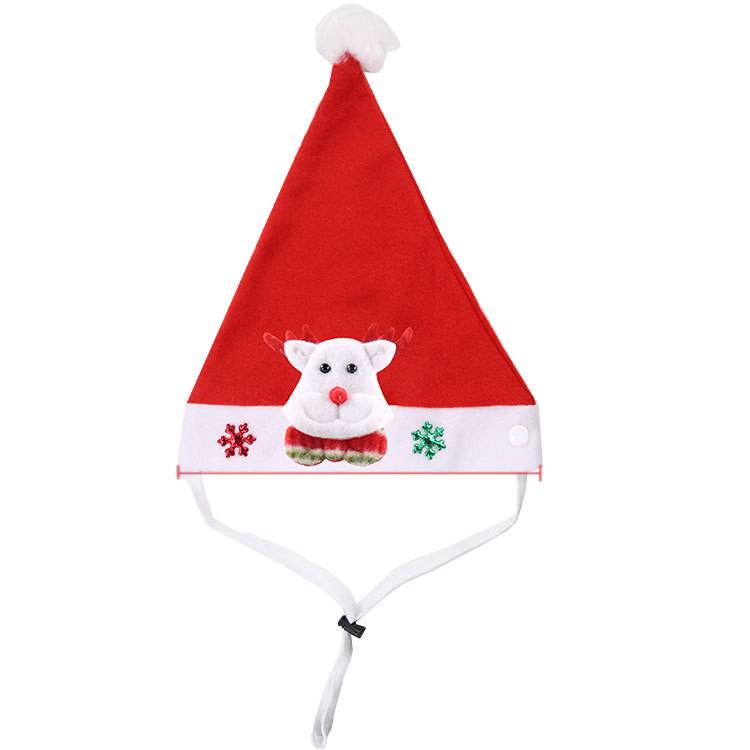 KFX-9568317 Christmas Holiday Hat for Small, Medium, and Large Dogs and Cats - Polyester, Solid Color
