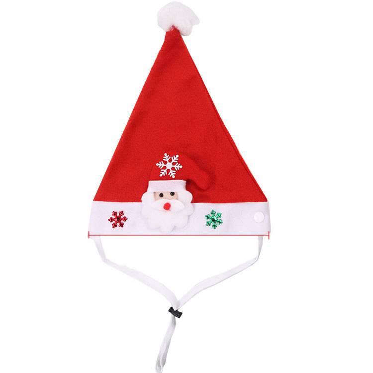 KFX-9568317 Christmas Holiday Hat for Small, Medium, and Large Dogs and Cats - Polyester, Solid Color