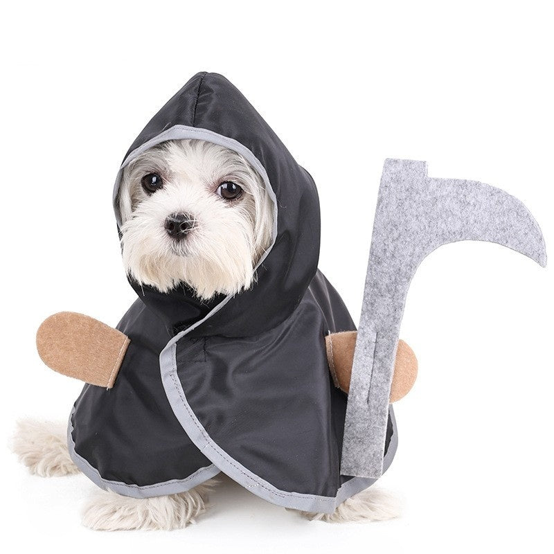 KFX-9569853 Black Cat Dress Up Cloak for Pets - Polyester Casual Style Apparel