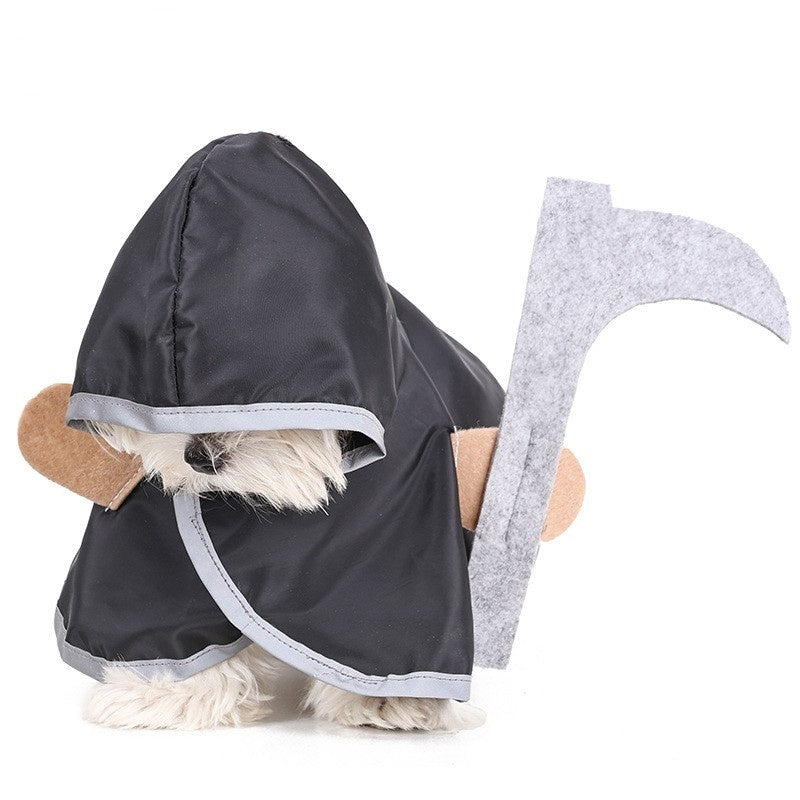 KFX-9569853 Black Cat Dress Up Cloak for Pets - Polyester Casual Style Apparel
