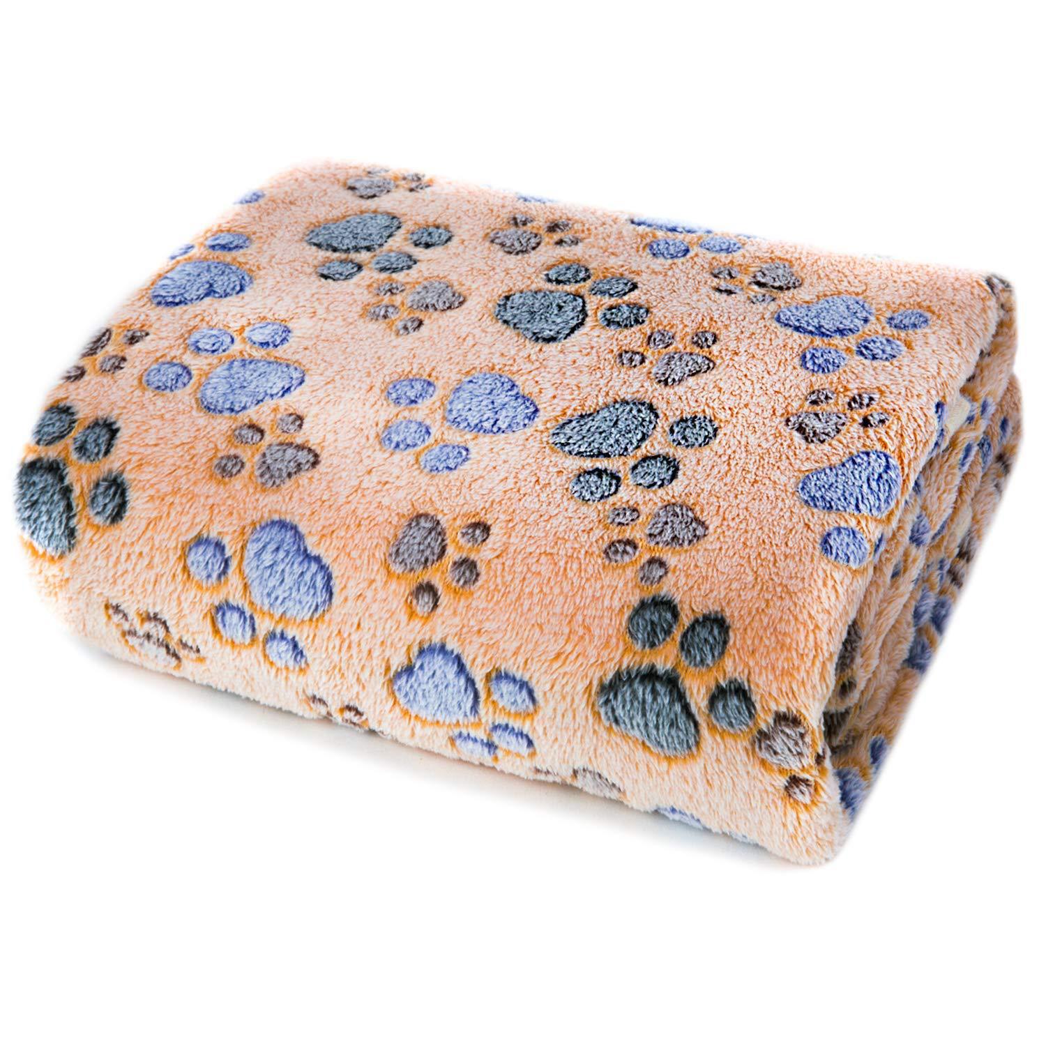 KFX-9570109 Thick Flannel Pet Blanket for Dogs and Cats, Multiple Sizes Available