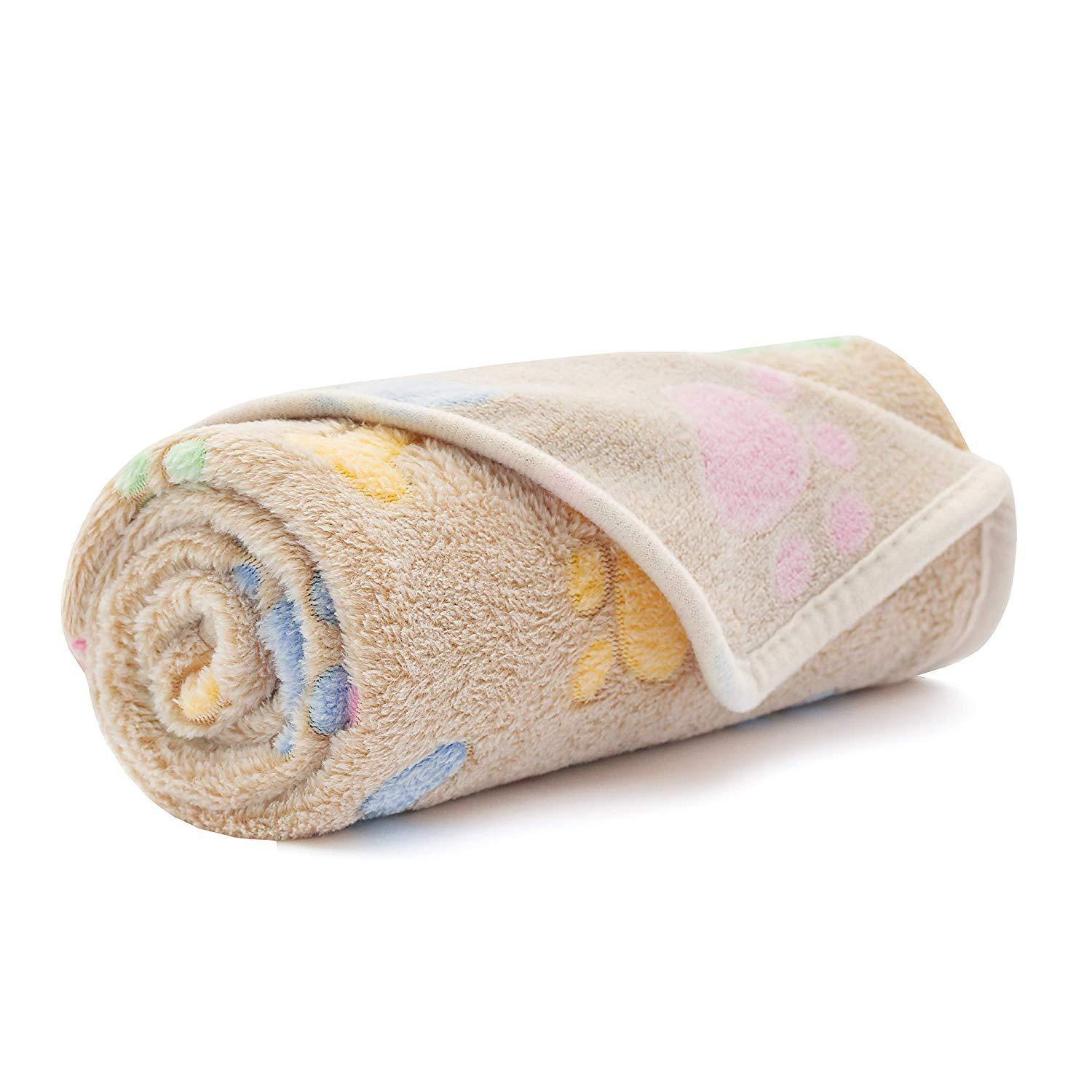 KFX-9570109 Thick Flannel Pet Blanket for Dogs and Cats, Multiple Sizes Available