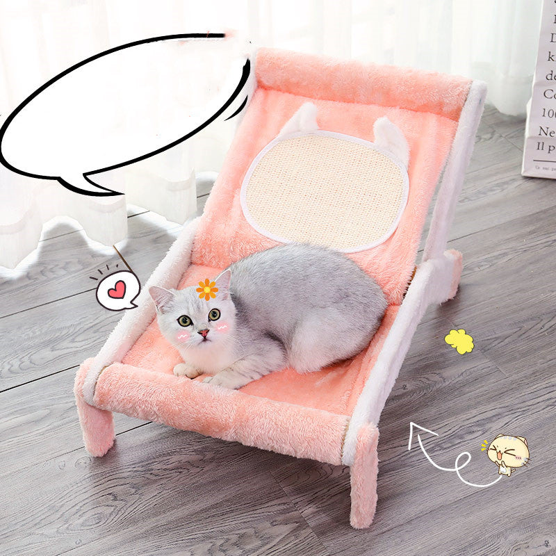 KFX-9572541 Compact Cat Climbing Frame - Foldable, Adjustable Recliner for Cozy Spaces