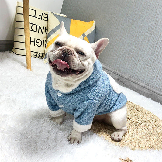 KFX-9573693 Cozy Coral Fleece Dog Clothes for Warmth and Comfort - Sizes M to 4XL