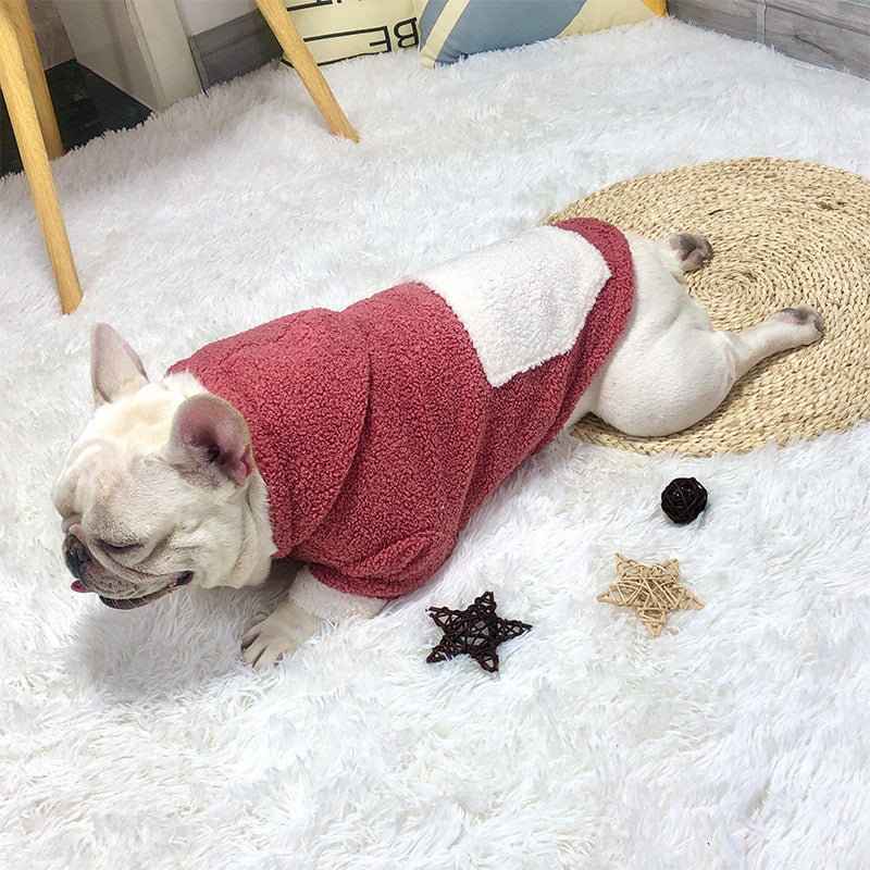 KFX-9573693 Cozy Coral Fleece Dog Clothes for Warmth and Comfort - Sizes M to 4XL
