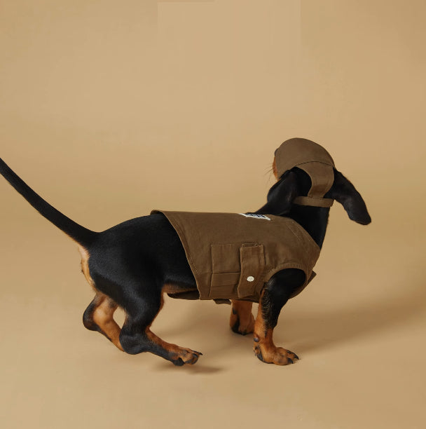 KFX-9574333 Casual Pet Vest for Spring and Summer – Lightweight, Stain-Resistant Outdoor Clothing in Army Green and Beige
