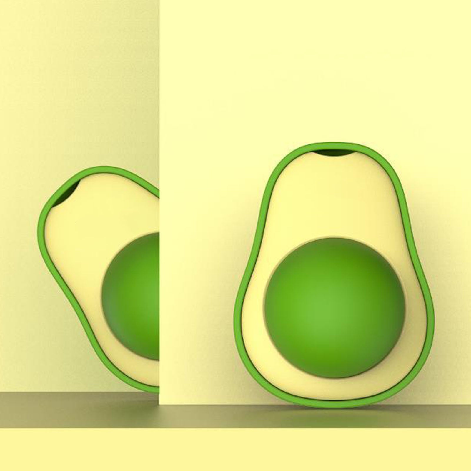 KFX-9576509 Avocado Shaped Catnip Ball Toy for Teeth Cleaning and Interactive Play