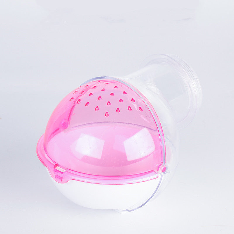 KFX-9576893 Dual-Purpose Cloud-Shaped Hamster Bathtub with Splash-Proof Design and Transparent View