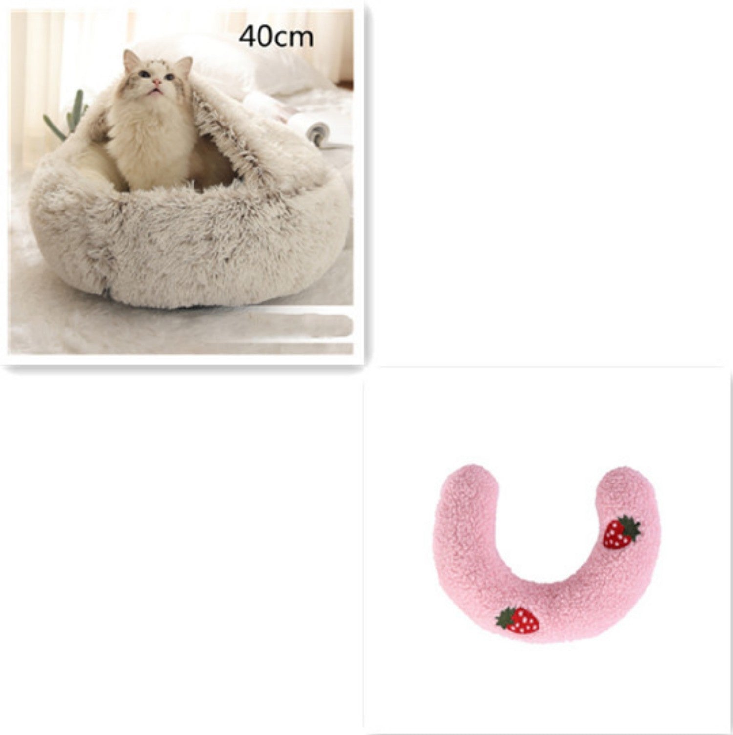 KFX-9579837 Cozy Cocoon Pet Bed for Dogs and Cats, Soft Plush Calming Bed for Relaxation and Joint Support