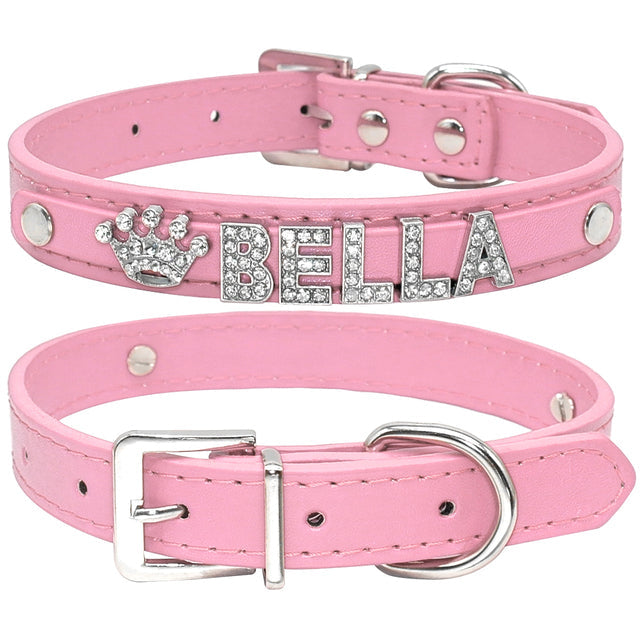 KFX-9580861 Personalized Rhinestone Cat and Small Dog Collar in Multiple Colors
