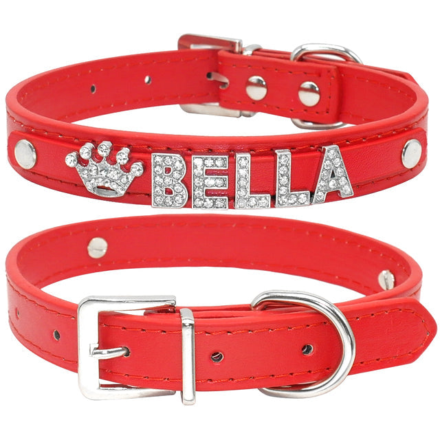 KFX-9580861 Personalized Rhinestone Cat and Small Dog Collar in Multiple Colors
