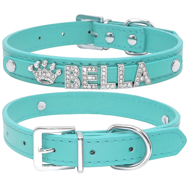 KFX-9580861 Personalized Rhinestone Cat and Small Dog Collar in Multiple Colors