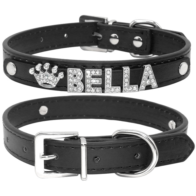 KFX-9580861 Personalized Rhinestone Cat and Small Dog Collar in Multiple Colors