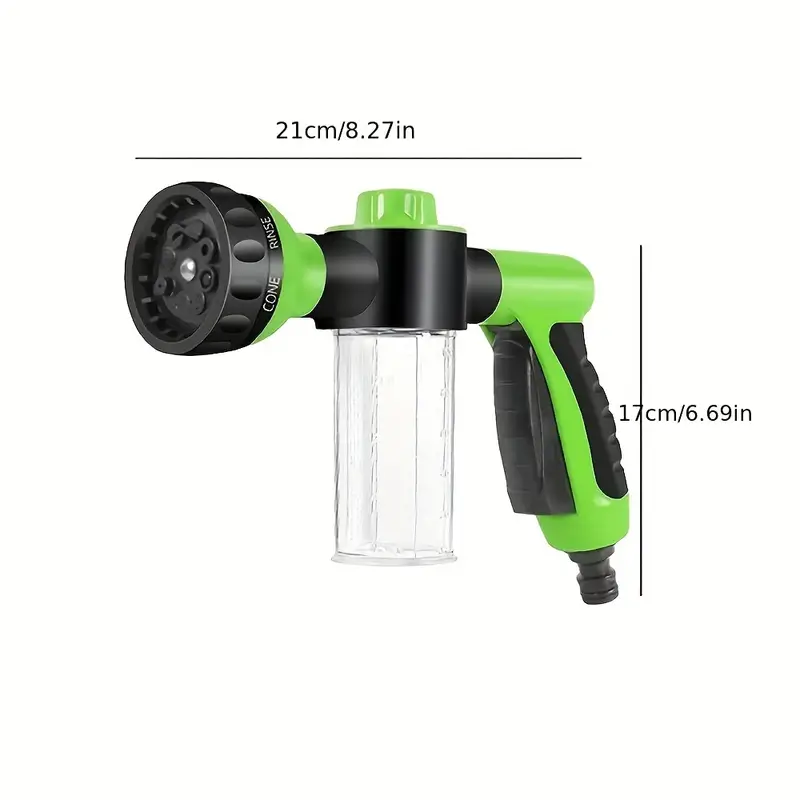 KFX-9582269 High-Pressure Pet Shower Sprayer and Grooming Kit with 8 Spray Patterns for Bathing Dogs, Washing Cars, and Watering Plants