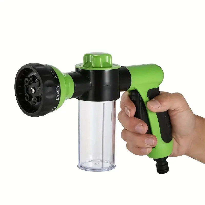 KFX-9582269 High-Pressure Pet Shower Sprayer and Grooming Kit with 8 Spray Patterns for Bathing Dogs, Washing Cars, and Watering Plants