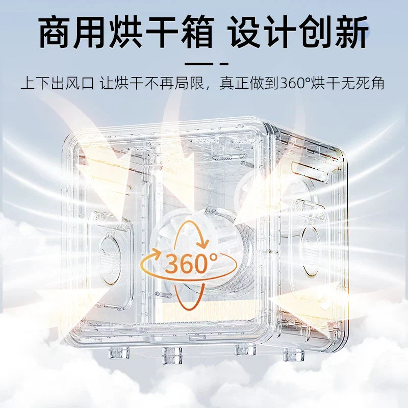KFX-958227 Automatic Pet Dryer Box with Double Fan and Smart Temperature Control for Cats and Small Dogs, 82L Capacity