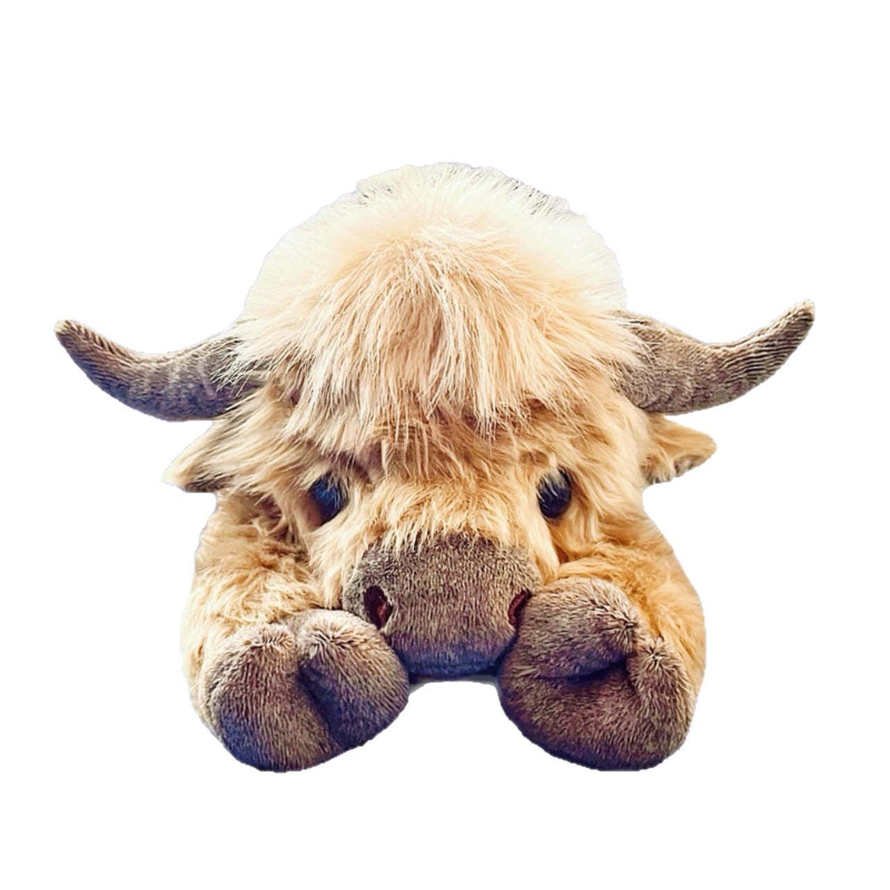 KFX-9584445 Highland Cow Plush Toy – 3D Printed Short Plush, 35cm Decoration