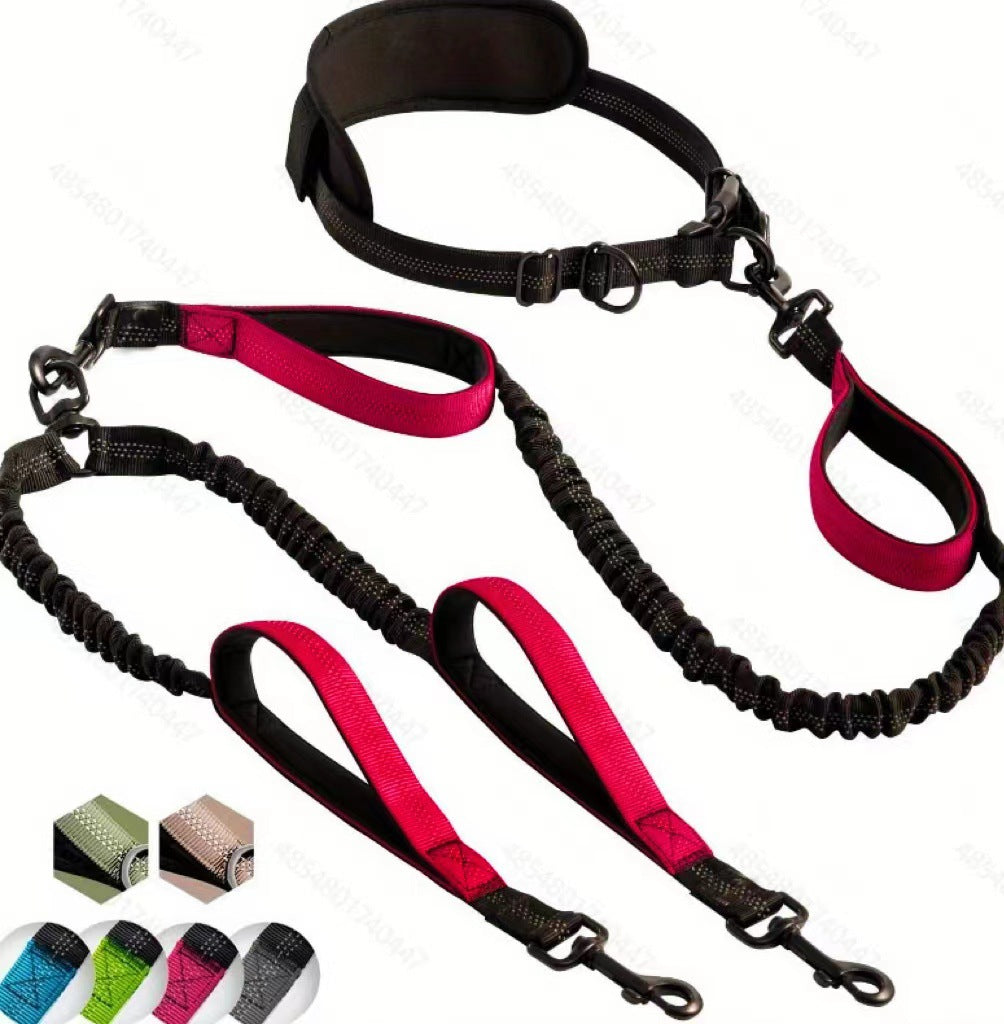 KFX-9584573 Multifunctional Dog Traction Belt with Nylon Rope and Waist Belt for Fitness Running