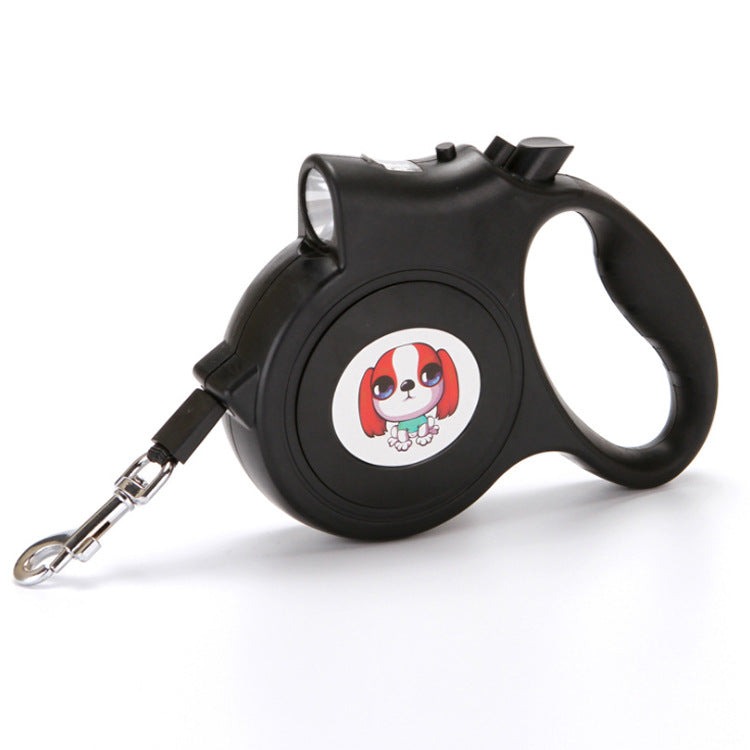 KFX-9590333 5M Automatic Traction Pet Dog Rope Leash with Light - Multiple Colors Available