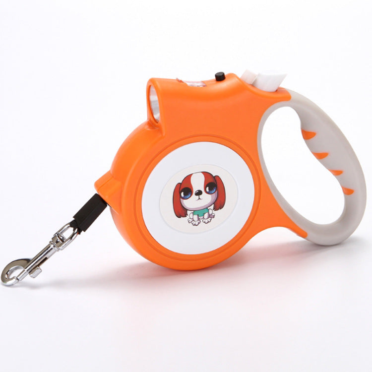 KFX-9590333 5M Automatic Traction Pet Dog Rope Leash with Light - Multiple Colors Available